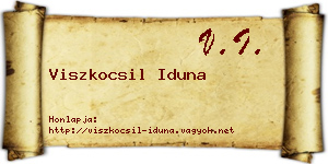 Viszkocsil Iduna névjegykártya
